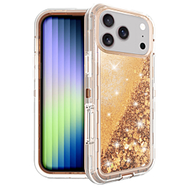 Protective Glitter Liquid Bumper Case - ROSE GOLD for iPhone 17 Pro (Only Ground Shipping)