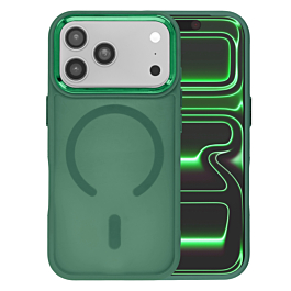 New Magnetic Wireless Charging Case with IC Chip (DARK GREEN) for iPhone 17 Pro (Only Ground Shipping)