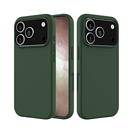 Soft Solid Silicone Case (Full Buttom Cover) - GREEN for iPhone 17 Pro (Only Ground Shipping)