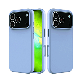 Soft Solid Silicone Case (Full Buttom Cover) - LIGHT BLUE for iPhone 17 Pro (Only Ground Shipping)