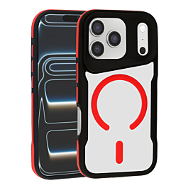 Slim Frosted Translucent Phone Case with Magsafe - RED for iPhone 17 Pro (Only Ground Shipping)