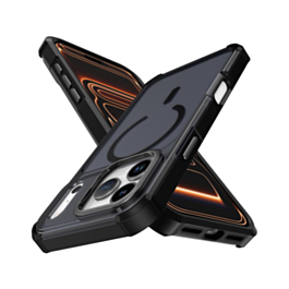 Dual Layer Electroplated Border Wireless Charging Case (BLACK) for iPhone 17 Pro (Only Ground Shipping)