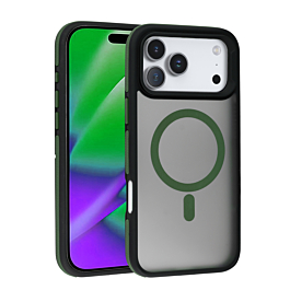 Bicolor Matte Magnetic Translucency Case - DARK GREEN for iPhone 17 Pro (Only Ground Shipping)