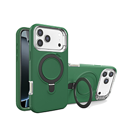 Support Heavy Duty Case with Wireless Charging Kickstand - DARK GREEN for iPhone 17 Pro (Only Ground Shipping)