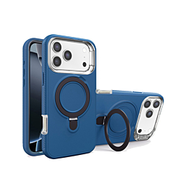 Support Heavy Duty Case with Wireless Charging Kickstand - ROYAL BLUE for iPhone 17 Pro (Only Ground Shipping)