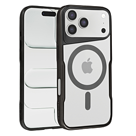 Glossy & Transparent Magnetic Case - BLACK for iPhone 17 Pro (Only Ground Shipping)