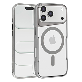 Glossy & Transparent Magnetic Case - SILVER for iPhone 17 Pro (Only Ground Shipping)
