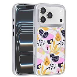 Dual Layer Flower Design Magsafe Cases - WHITE for iPhone 17 Pro (Only Ground Shipping)