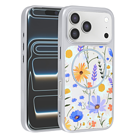 Dual Layer Flower Design Magsafe Cases - BEIGE for iPhone 17 Pro (Only Ground Shipping)