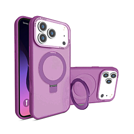 Carbon Wireless Charging Case with Ring Stand - PURPLE for iPhone 17 Pro (Only Ground Shipping)