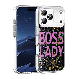 Liquid Quicksand Glitter Cover Case - BOSS LADY for iPhone 17 Pro Max (Only Ground Shipping)