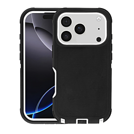 Heavy Duty Case for iPhone 17 Pro Max (BLACK & WHITE) (Only Ground Shipping)