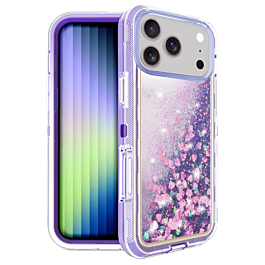 Protective Glitter Liquid Bumper Case - PURPLE for iPhone 17 Pro Max (Only Ground Shipping)