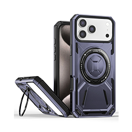 Full-Body Rugged Shockproof Case with Ring Holder - PURPLE for iPhone 17 Pro Max (Only Ground Shipping)