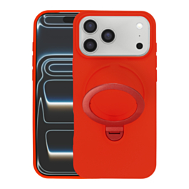 Pastel Shield Carbon Fiber Magnetic Kickstand Case (RED) for iPhone 17 Pro Max (Only Ground Shipping)