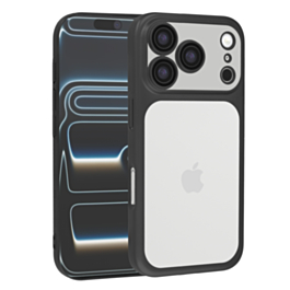 Frosted Transparent Matte Case with Lens Protection  -BLACK for iPhone 17 Pro Max (Only Ground Shipping)