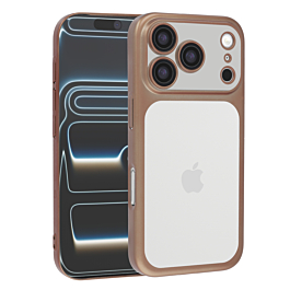 Frosted Transparent Matte Case with Lens Protection  -GOLD for iPhone 17 Pro Max (Only Ground Shipping)