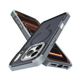 Dual Layer Electroplated Border Wireless Charging Case (GRAY) for iPhone 17 Pro Max (Only Ground Shipping)