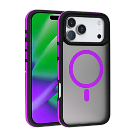 Bicolor Matte Magnetic Translucency Case - PURPLE for iPhone 17 Pro Max (Only Ground Shipping)
