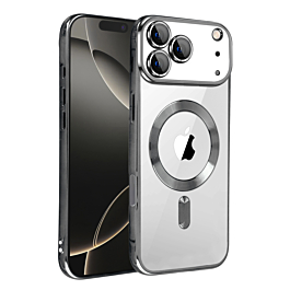 Shiny Wireless Charging Clear Case - BLACK for iPhone 17 Pro Max (Only Ground Shipping)
