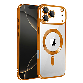 Shiny Wireless Charging Clear Case - ROSE GOLD for iPhone 17 Pro Max (Only Ground Shipping)
