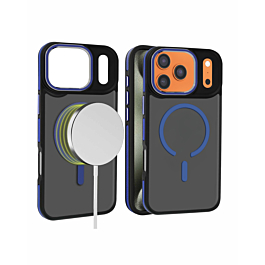Slim Non-Slip Translucent Matte Wireless Charging Case - BLUE for iPhone 17 Pro Max (Only Ground Shipping)