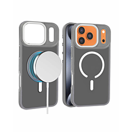 Slim Non-Slip Translucent Matte Wireless Charging Case - GRAY for iPhone 17 Pro Max (Only Ground Shipping)