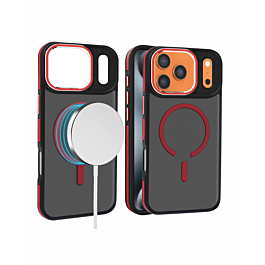 Slim Non-Slip Translucent Matte Wireless Charging Case - RED for iPhone 17 Pro Max (Only Ground Shipping)