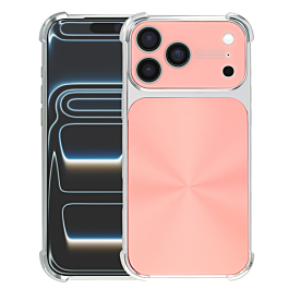 CD-Pattern Electroplated Four Corner Shockproof Case - PINK for iPhone 17 Pro Max (Only Ground Shipping)