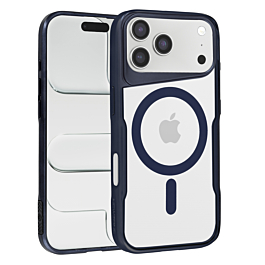 Glossy & Transparent Magnetic Case - DARK BLUE for iPhone 17 Pro Max (Only Ground Shipping)