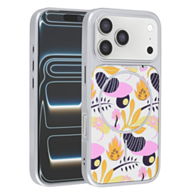 Dual Layer Flower Design Magsafe Cases - WHITE for iPhone 17 Pro Max (Only Ground Shipping)