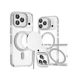 Thin Magnetic Clear Case with Camera Stand Kickstand - CLEAR for iPhone 17 Pro Max (Only Ground Shipping)