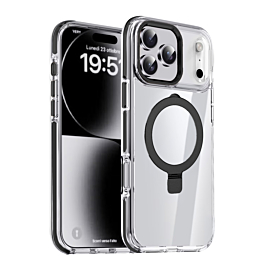 Magnetic Clear Case with Kickstand - BLACK for iPhone 17 Pro Max (Only Ground Shipping)