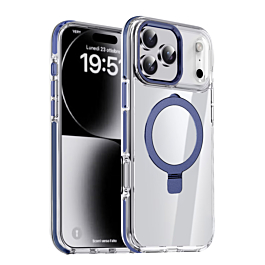 Magnetic Clear Case with Kickstand - BLUE for iPhone 17 Pro Max (Only Ground Shipping)