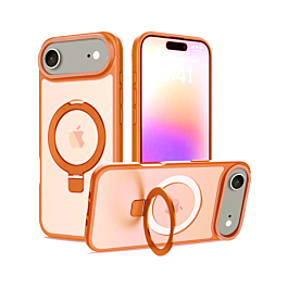 Carbon Wireless Charging Case with Ring Stand - ORANGE for iPhone Air (Only Ground Shipping)