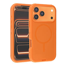 Wireless Charging Heavy Duty Case - ORANGE for iPhone 17 Pro (Only Ground Shipping)