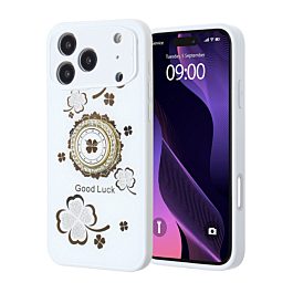Luxury Diamond Shiny Cases with Ring - WHITE for iPhone 17 Pro Max (Only Ground Shipping)