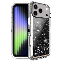 Protective Glitter Liquid Bumper Case - BLUE for iPhone 17 Pro Max (Only Ground Shipping)