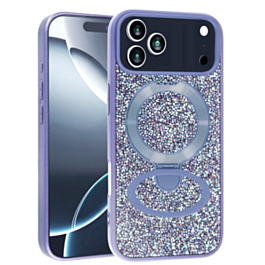 Sparkle Luxury Slim Case with Magnetic Kickstand for iPhone 17 Pro Max (LILAC) (Only Ground Shipping)