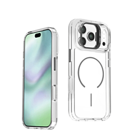 Magnetic Clear Case with Camera Kickstand for iPhone 17 Pro Max (BLACK) (Only Ground Shipping)