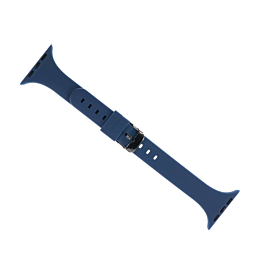 iWatch (38/40/41mm) Silicone Strap Band with Clasp - MIDNIGHT BLUE (Only Ground Shipping)