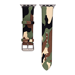 Camo Design Silicone Soft Band - GREEN iWatch (38/40/41mm) (Only Ground Shipping)