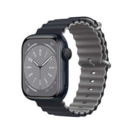 iWatch (38/40/41mm) Ocean Band Silicone Sport Strap Band - OBSIDIAN LIME & BLACK (Only Ground Shipping)