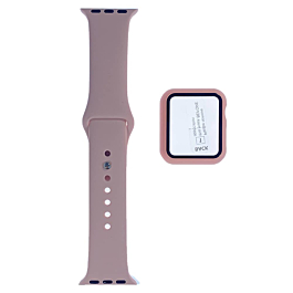 iWatch 42mm Silicone Soft Band & Bumper Case with Tempered Glass - 3 (Only Ground Shipping)