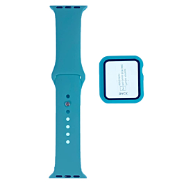 iWatch 38mm Silicone Soft Band & Bumper Case with Tempered Glass - 5 (Only Ground Shipping)