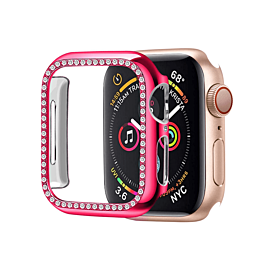 iWatch 42mm Stone PC Bumper Case with Tempered Glass - PINK (Only Ground Shipping)
