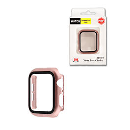 iWatch 38mm Hard PC Bumper Case with Tempered Glass - 2 (Only Ground Shipping)