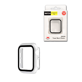 iWatch 38mm Hard PC Bumper Case with Tempered Glass - 3 (Only Ground Shipping)