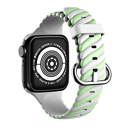 iWatch (42/44/45/49mm) Braided Colorful Silicone Band - TEAL (Only Ground Shipping)