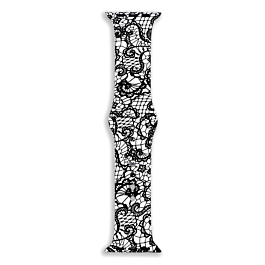 iWatch (38/40/41mm) Printing Desing Silicone Band - E25 (Only Ground Shipping)